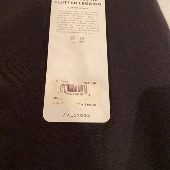 Alo high waisted fluttter leggings 7/8 length - Picture 3 of 4